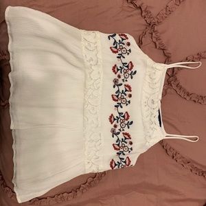 Embroidered tank blouse